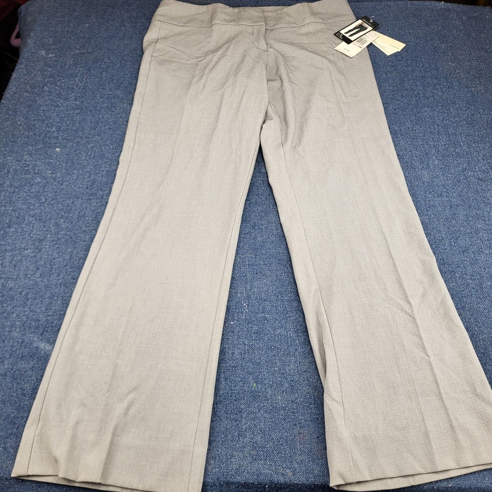 Kenneth Cole New York Amanda Pant Heather Grey Flare Dress Pants 12 Short NWT